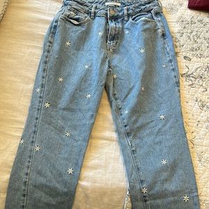 Floral Embroidered Jeans